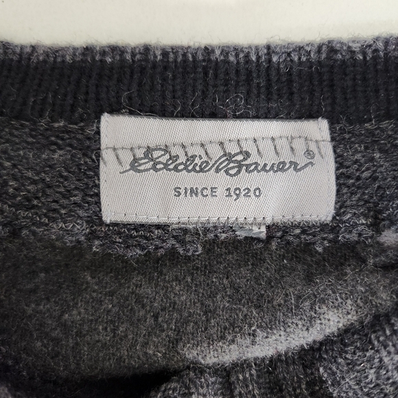 Eddie Bauer Vintage Womens Patchwork Wool Cashmere Sweater Poncho-OSFM - Picture 2 of 6